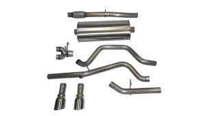 GMC Sierra 1500 Performance Exhaust - Dual Rear - CORSA Performance - Cat Back - Polished - `14-`19